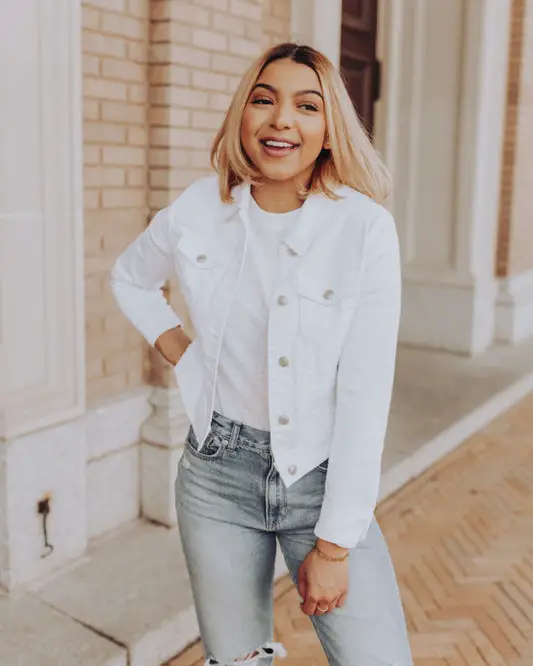 How To Style A White Jean Jacket