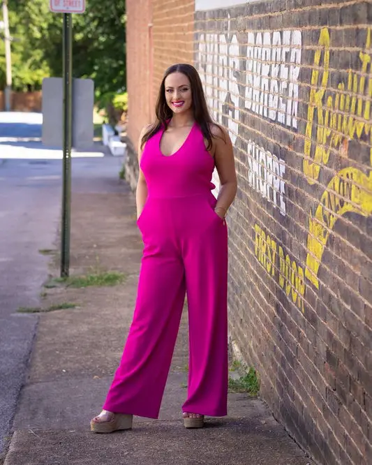 How To Style A Pink Jumpsuit